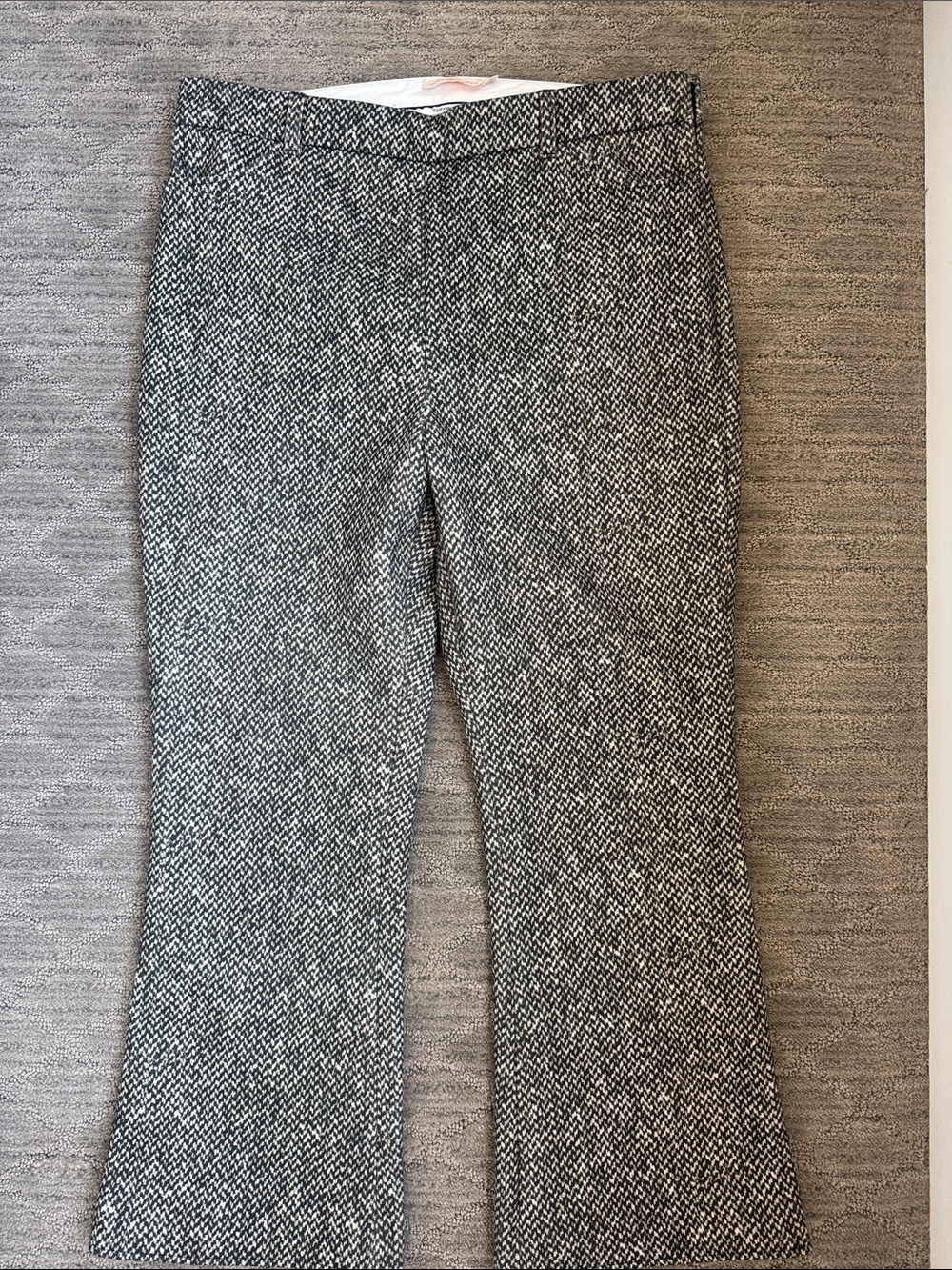 Tory Burch Printed Donegal Tweed Flare Pants